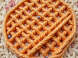 Obraz premium Waffle made by wool
