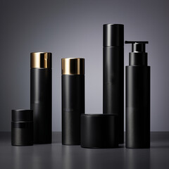 Luxury skincare, photography editorial style, high-end unique luxury glass bottle packaging.