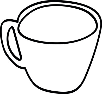 recommend clip art: Minimalist Line Drawing of Coffee Cup Illustration