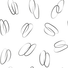 coffee beans seamless pattern