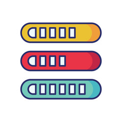 Progress Bar vector icon stock illustration