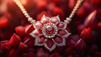 Elegant gold and silver necklace with red gemstone, perfect for Diwali celebrations, gifting, and festive occasions like Dhanteras and Akshay Tritiya.