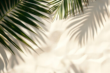 Palm Leaf Shadows on White Background Illustration