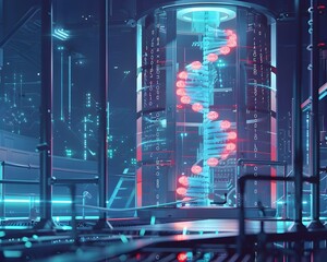 DNA Data Storage Concept with Nanobots Inserting Genetic Sequences in High Tech Facility