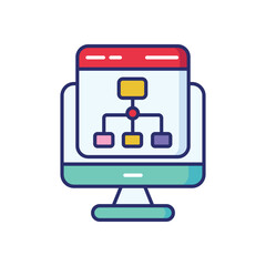 Sitemap vector icon stock illustration