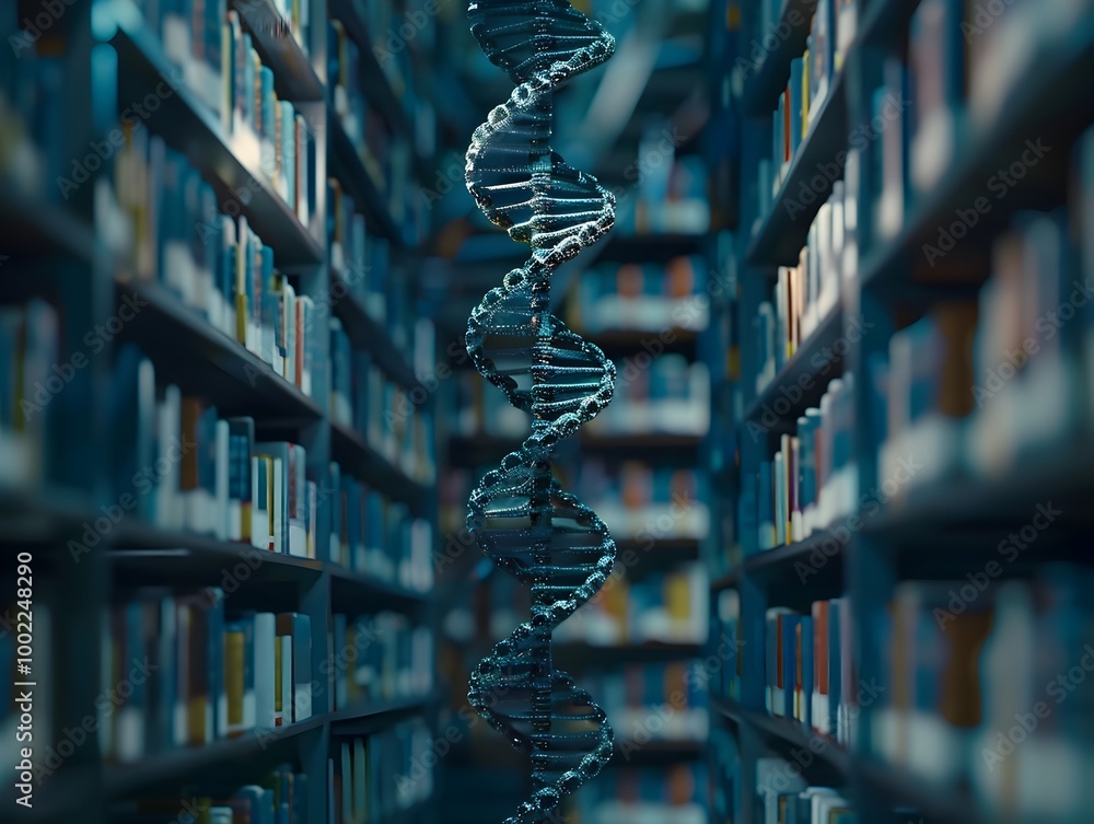 Poster 3d printed dna structures storing a library of digital information