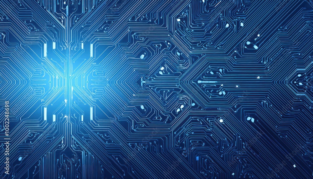 Poster modern technology circuit board texture background design. quantum computer technologies