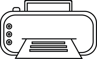 Obraz premium printer. vector. lineart. icon. Art & Illustration.
