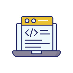 Code Editor vector icon stock illustration