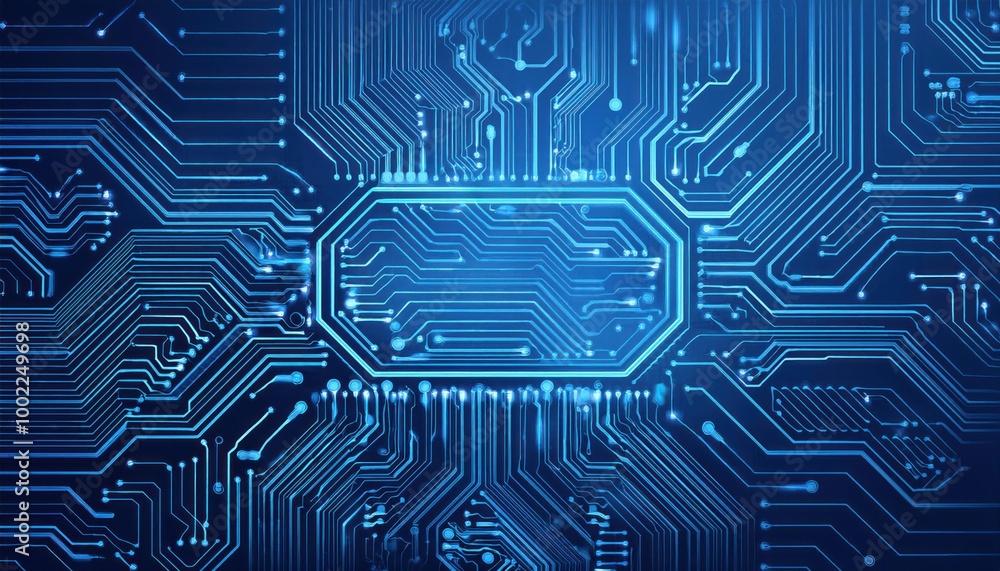 Poster modern technology circuit board texture background design. quantum computer technologies