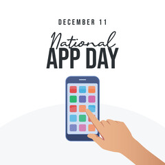 National App Day vector design template good for celebration usage. National App Day design. flat design. eps 10.