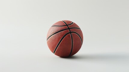Obraz premium Isolated Basketball on Plain White Background
