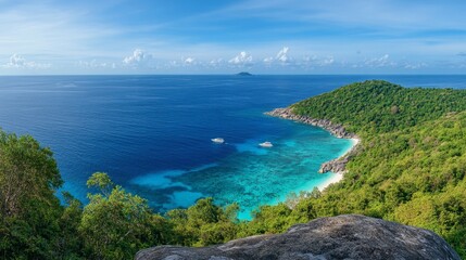 Fototapeta premium The stunning viewpoints at the Similan Islands, with panoramic views of the Andaman Sea.