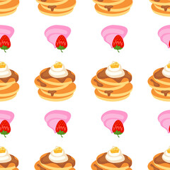 Pattern Background of Pancakes