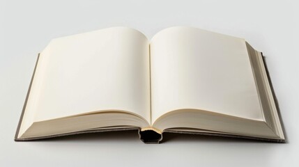 Fototapeta premium Open Blank Book Laying Flat on a Seamless Surface