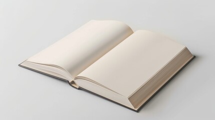Blank Book Laying Flat on a Seamless Surface