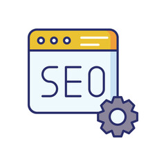 SEO vector icon stock illustration