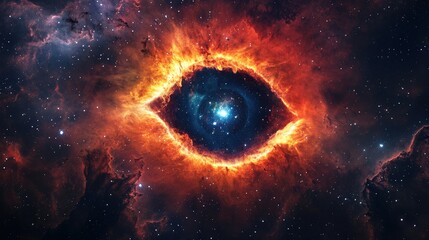 Obraz premium Helix Nebula - God's Eye: A Stunning View of the Nebula in the Night Sky
