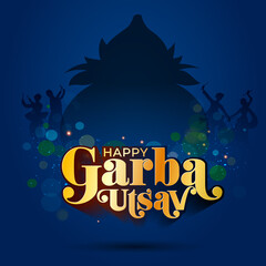 Happy, Garba utsav. Dandiya dance festival.