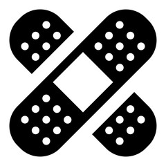 Bandage, plaster, band-aid, patch icon - Solid style