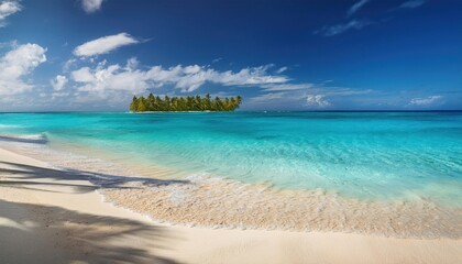 Fototapeta premium Perfect tropical beach landscape. Vacation holidays background 