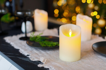 New Year's table setting , scandinavian style- Image