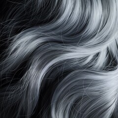 Closeup of a woman's hair color and texture
