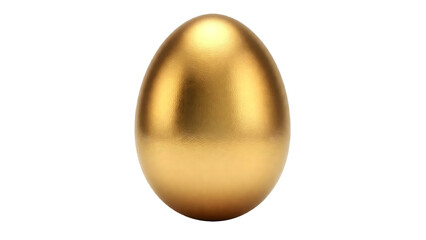 Golden Egg on White Background for Creative Projects