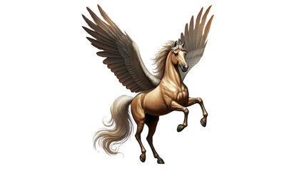Majestic Winged Horse with Graceful Posture
