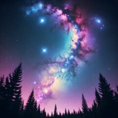 Naklejka premium starry night sky