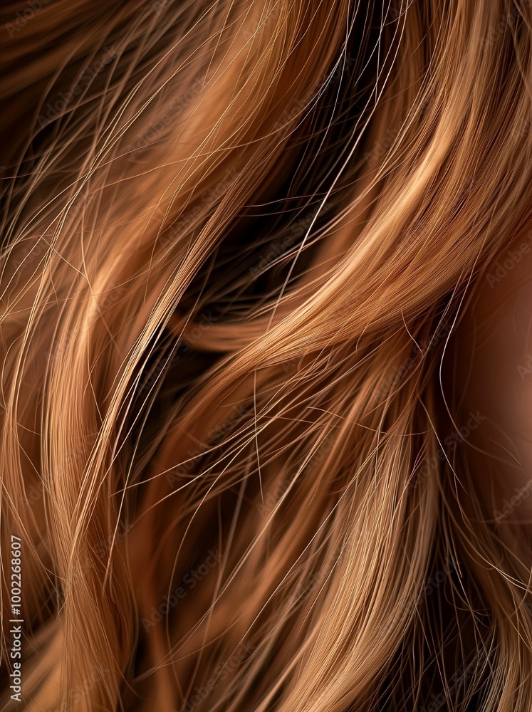 Poster Closeup of a woman's hair color and texture