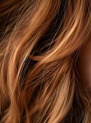 Naklejka premium Closeup of a woman's hair color and texture
