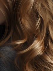 Naklejka premium Closeup of a woman's hair and texture