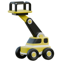 Telescopic Boom Lift 3D Heavy Equipment