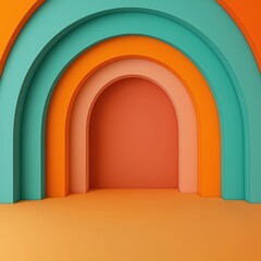 Fototapeta premium Colorful Arched Background for Modern Design Projects
