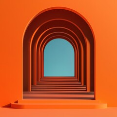 Vibrant Archways in a Modern Minimalist Design