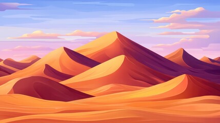 Minimalist Desert Landscape with Blocky Dunes