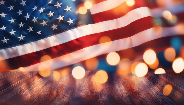 Us Flag, Happy martin Luther king day art bokeh background 