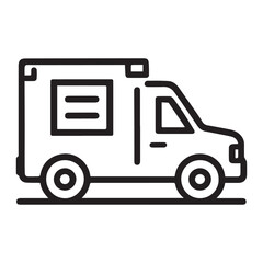 Ambulance icon vector art illustration