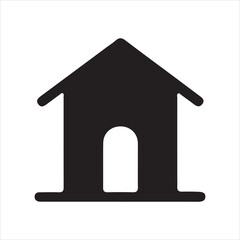 Home button icons, Home page icons, Simple house symbols, Building icon, Vector illustration 