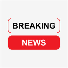 Breaking news header banner. Breaking news label. Breaking news element