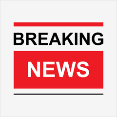 Breaking news header banner. Breaking news label. Breaking news element