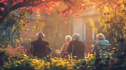 old people spending time