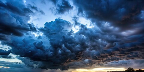 Fototapeta premium Dramatic clouds forming in a stormy sky.