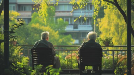 old people spending time