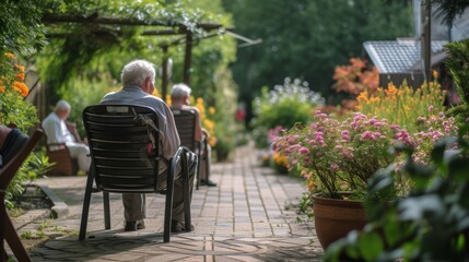 old people spending time