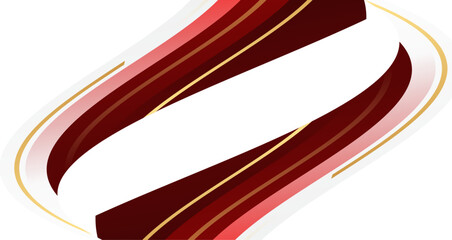 Modern abstract design featuring dynamic red, white, and gold diagonal lines