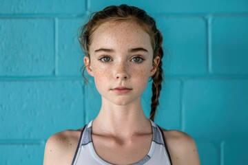 Mindfulness meditation concept. Meditating young woman. Yoga. Concentration.