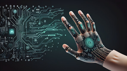 Naklejka premium Cyber security concept. Binary code in background, encrypted data protected by security system. AI generated image, ai