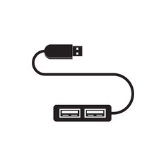 USB data transfer,cable icon logo vector template